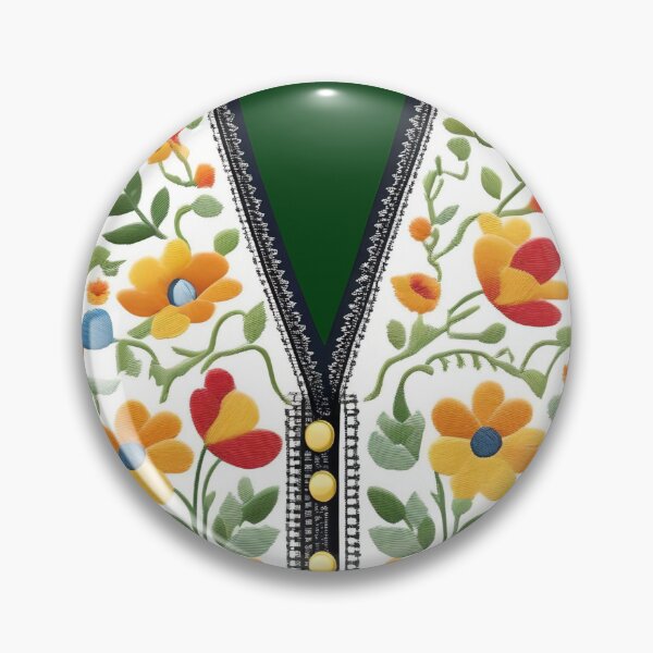 Item preview, Vest with flower embroidery designed and sold by Ciervo Primavera.