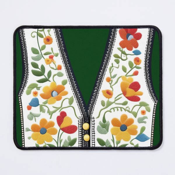 Item preview, Vest with flower embroidery designed and sold by Ciervo Primavera.