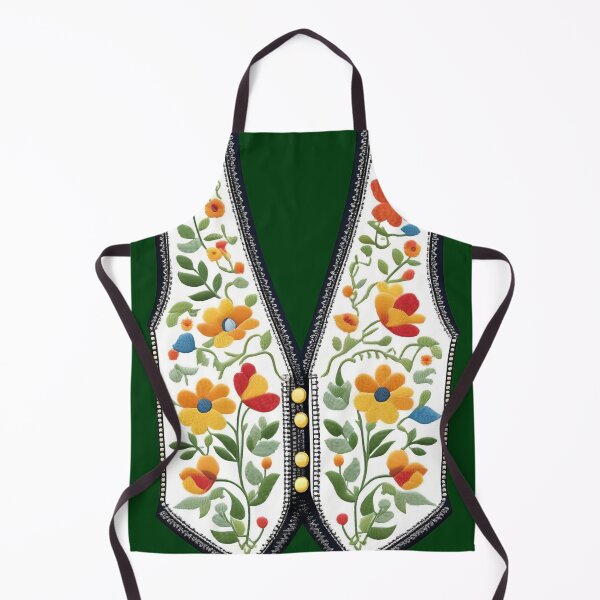 Item preview, Vest with flower embroidery designed and sold by Ciervo Primavera.