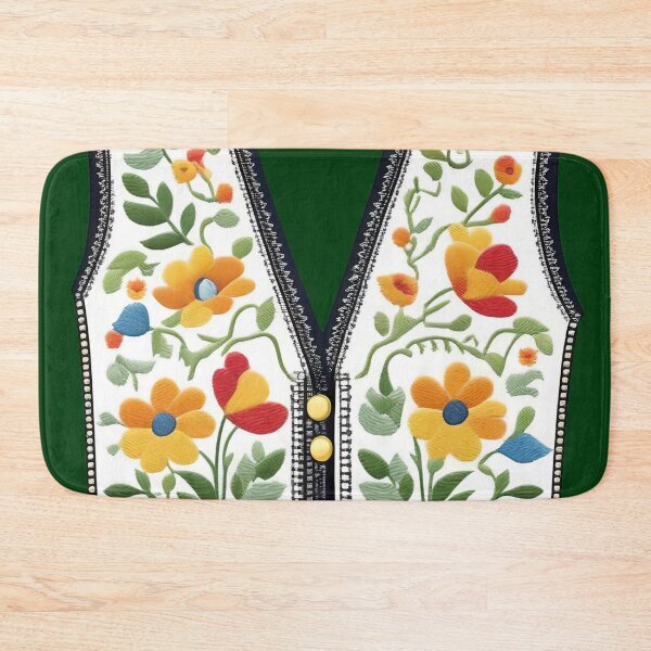 Item preview, Vest with flower embroidery designed and sold by Ciervo Primavera.