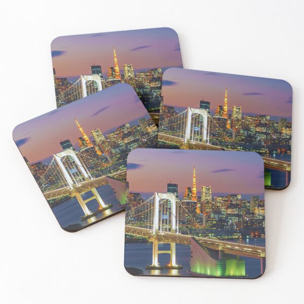 Item preview, Rainbow Bridge and Tokyo Tower at Night designed and sold by JAPANESE FAVORITES.