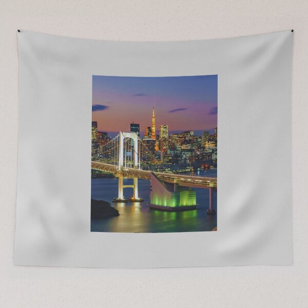 Item preview, Rainbow Bridge and Tokyo Tower at Night designed and sold by JAPANESE FAVORITES.