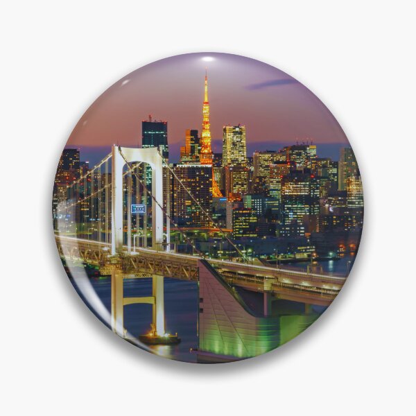 Item preview, Rainbow Bridge and Tokyo Tower at Night designed and sold by JAPANESE FAVORITES.
