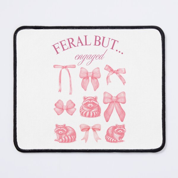 Item preview, Feral But Engaged New Bride Gift For Fiance Coquette Bow Coquette Girl Raccoon Lover designed and sold by CCKimShop.