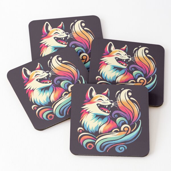 Item preview, Vibrant Kitsune Fox - Japanese Mythical Spirit Animal designed and sold by Victor Shadehorn.