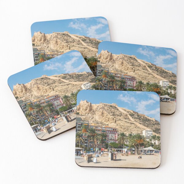 Item preview, Beach overlooked by the castle, Alicante, Costa Blanca, Spain designed and sold by Kevin Hellon.