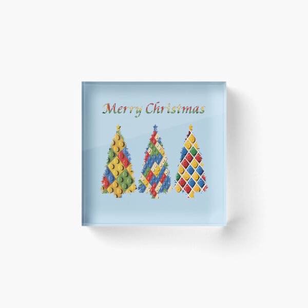 Item preview, Colorful Christmas Trees Made of Building Blocks for the Holidays designed and sold by ElenaHrubes.