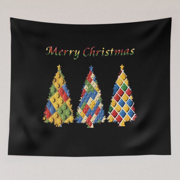 Item preview, Colorful Christmas Trees Made of Building Blocks for the Holidays designed and sold by ElenaHrubes.