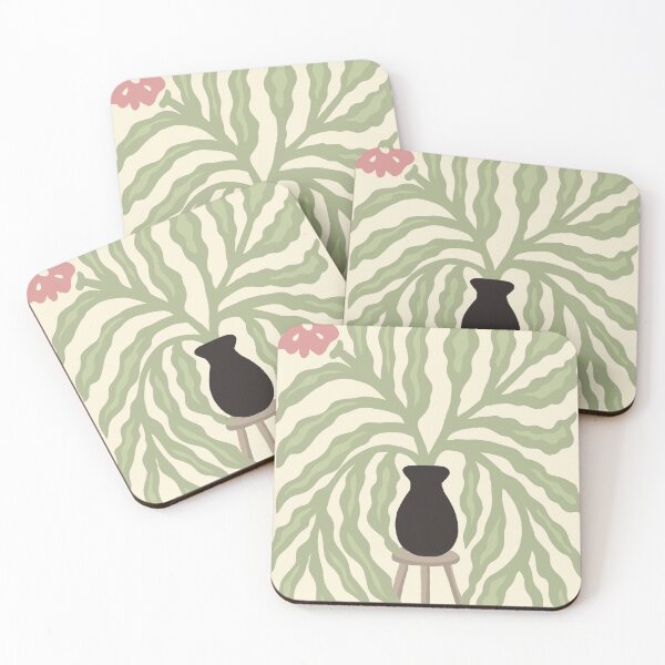 Item preview, Vase on Stool Floral Abstract Illustration  designed and sold by FadedFlorals.