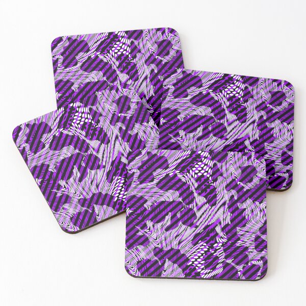 Item preview, Dense Hypnotic Cow print Black and Purple Stripe Blend designed and sold by TheRulerofEarth.