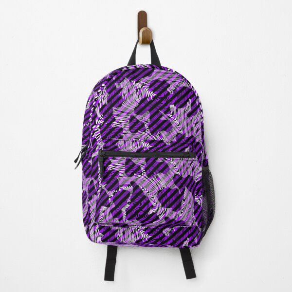 Item preview, Dense Hypnotic Cow print Black and Purple Stripe Blend designed and sold by TheRulerofEarth.