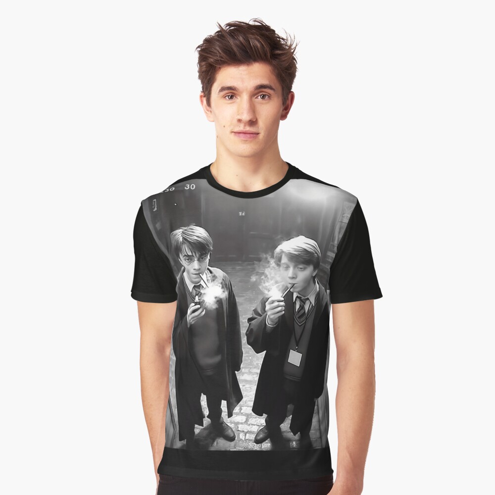 Harry And Ron Smoking Camera Classic T-Shirt
