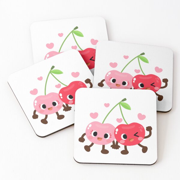 Item preview, Funny Cherry Couple Sweet Cartoon, Valentines day designed and sold by NoeySmiley55.