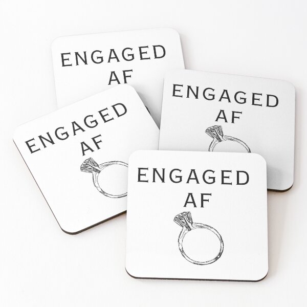 Item preview, Engaged Girl Funny Engaged Quote New Bride Engaged AF designed and sold by CCKimShop.