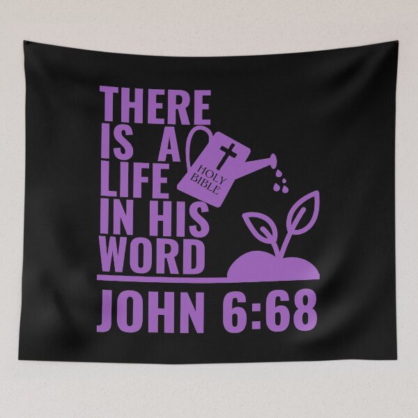 Item preview, There Is A Life In His Word, Christian Quotes designed and sold by MoriaStore.