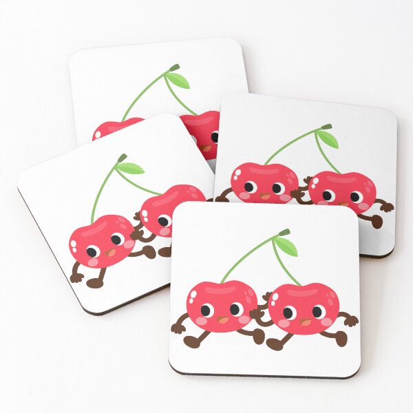 Item preview, Funny Kawaii Cherries friend cartoon, Cute fruit runing designed and sold by NoeySmiley55.