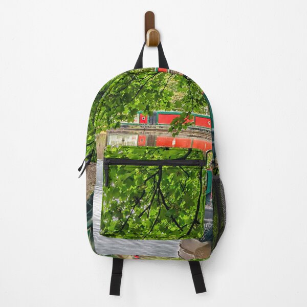 Item preview, Canal boats moored in Uppermill canal basin on the HUddersfield Narrow Canal, Oldham, England, UK designed and sold by Kevin Hellon.