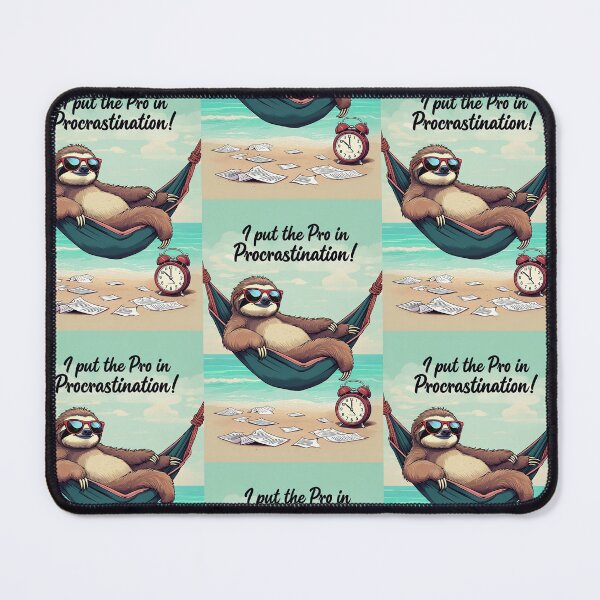Item preview, procrastination sloth designed and sold by Nicholes Dream Visions.