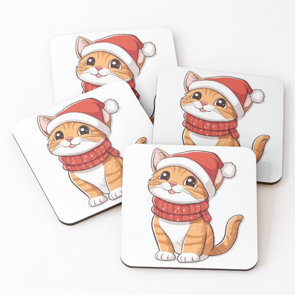 Item preview, Christmas Cat Design | Festive Feline Artwork | Cute Holiday Cat Illustration | Cozy Winter Cat Decor designed and sold by StickerHavenn.