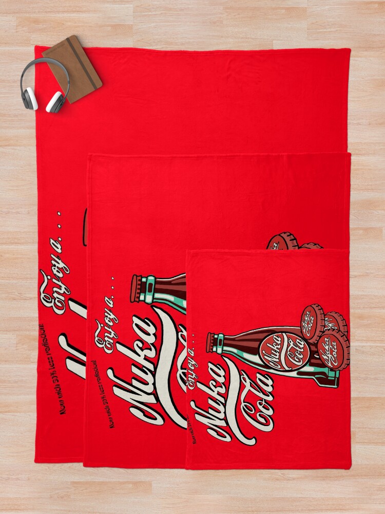 Imagen 5 de 6, Manta con la obra ¡Disfruta de una Cola! (roja), diseñada y vendida por Ratch2929.