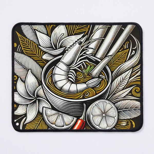 Item preview, Tom Yum Goong: The Charm of Thai Flavor in Line Art designed and sold by AonTH9.