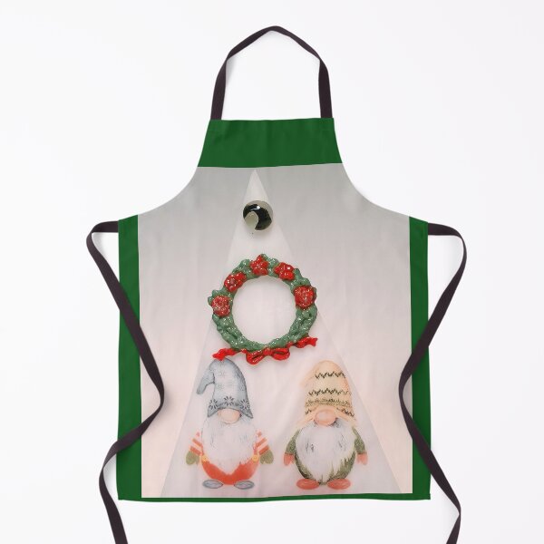 Item preview, Fused Glass GNOME with WREATH Holiday Tree designed and sold by snowflakeglass.