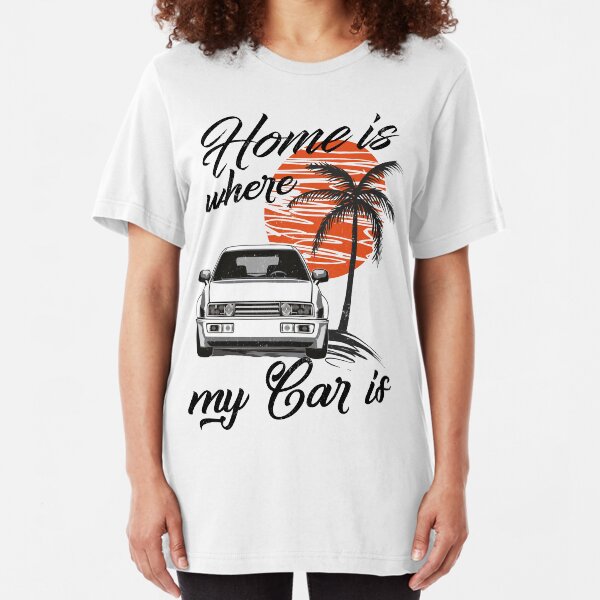 Corrado & quot; home is where my car is & quot; Slim Fit T-Shirt