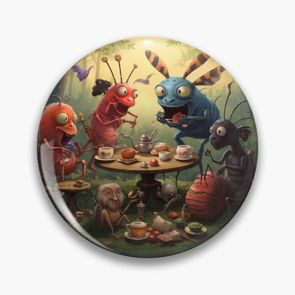 Item preview, Fantasy Cute Fun Bugs Colorful Tea Party Cartoon designed and sold by RainbowDoveShop.