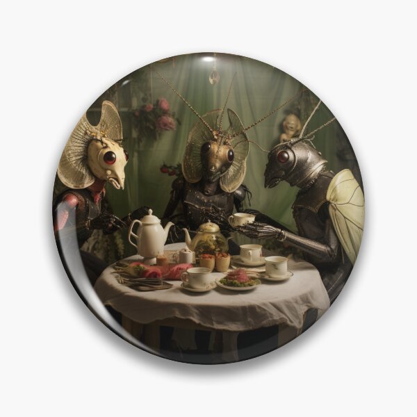 Item preview, Fantasy Dark Fairytale Fancy Bugs Classic Tea Party Cartoon designed and sold by RainbowDoveShop.