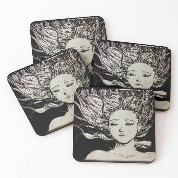 Item preview, Hair girl women portraits #handdraw sketchbook drawing designed and sold by OldSketchbook.