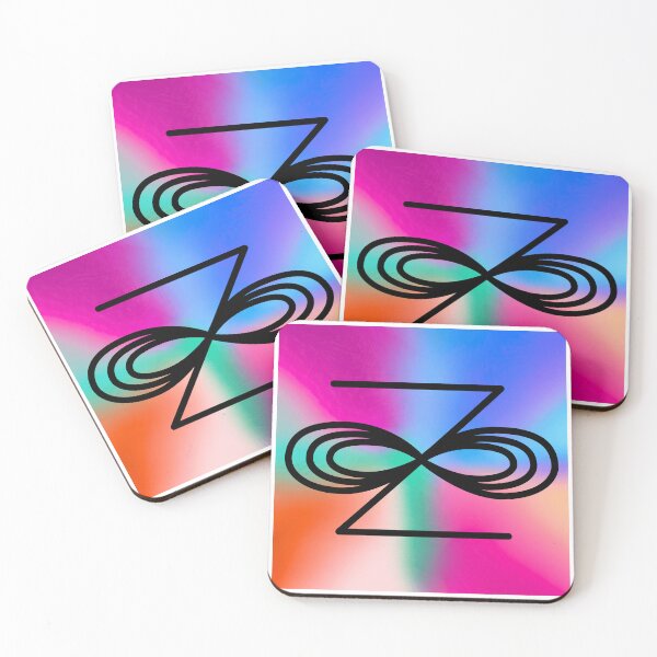 Item preview, Zonar Karuna Reiki Symbol on Vibrantly Multicolored Background designed and sold by Fredster1966.