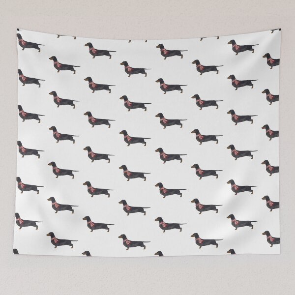 Item preview, Dapple Dachshund Christmas Festive Scarf designed and sold by Spinyflowerart.