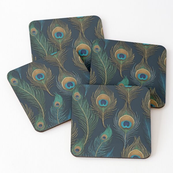 Item preview, Peacock Feather Pattern: Intricate Jewel-Tone Elegance designed and sold by subhamkapoor.