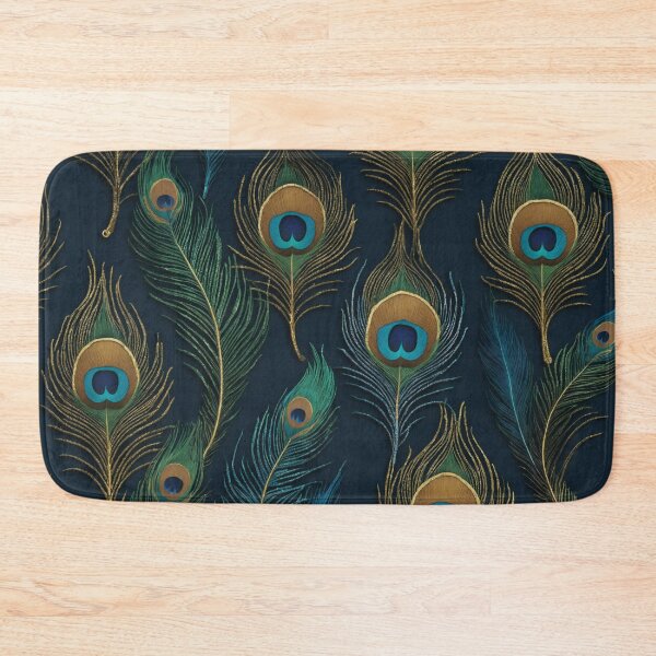 Item preview, Peacock Feather Pattern: Intricate Jewel-Tone Elegance designed and sold by subhamkapoor.