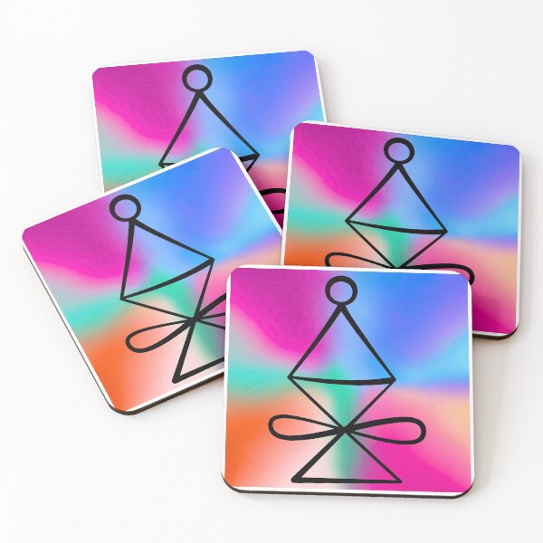 Item preview, Halu Karuna Reiki Symbol on Vibrantly Multicolored Background designed and sold by Fredster1966.