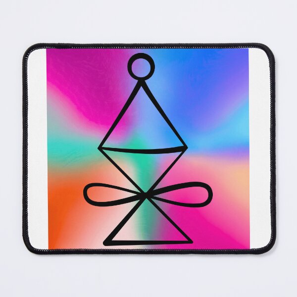 Item preview, Halu Karuna Reiki Symbol on Vibrantly Multicolored Background designed and sold by Fredster1966.