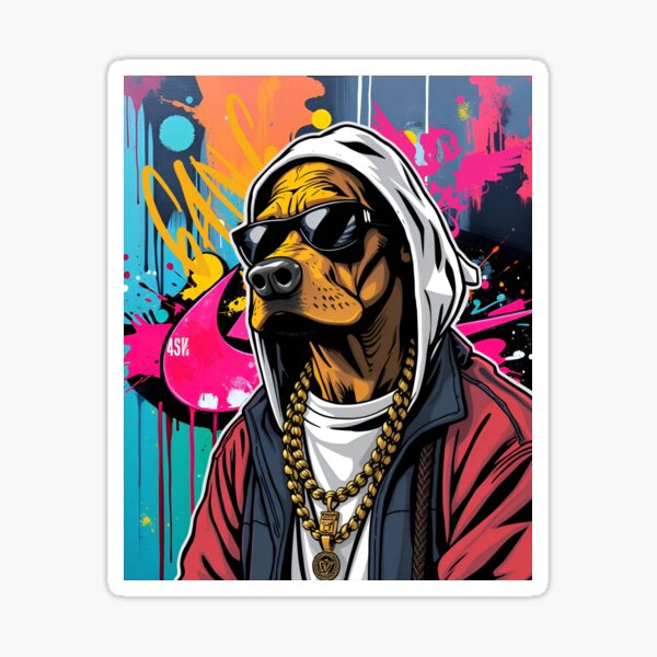 Aperçu de l'œuvre  STREET ART SNOOP GRAFF DOG III créée et vendue par lebarbu.