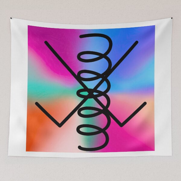 Item preview, Rama Karuna Reiki Symbol on a Vibrantly Multicolored Background designed and sold by Fredster1966.
