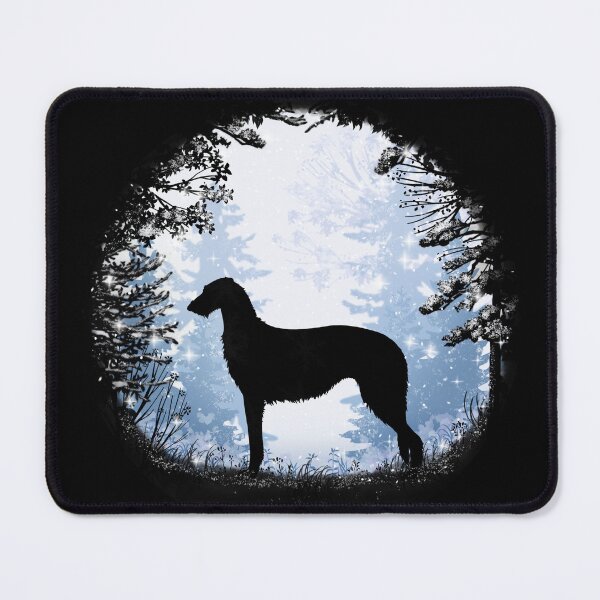 Item preview, “First Snow” Scottish Deerhound designed and sold by Spinyflowerart.
