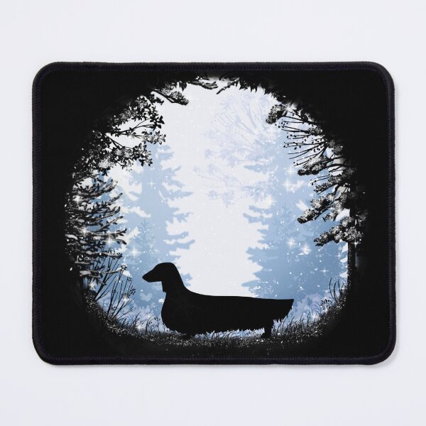 Item preview, “First Snow” Dachshund (Longhaired) designed and sold by Spinyflowerart.