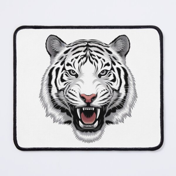 Item preview, Majestic White Tiger Head Design designed and sold by Tropical art.