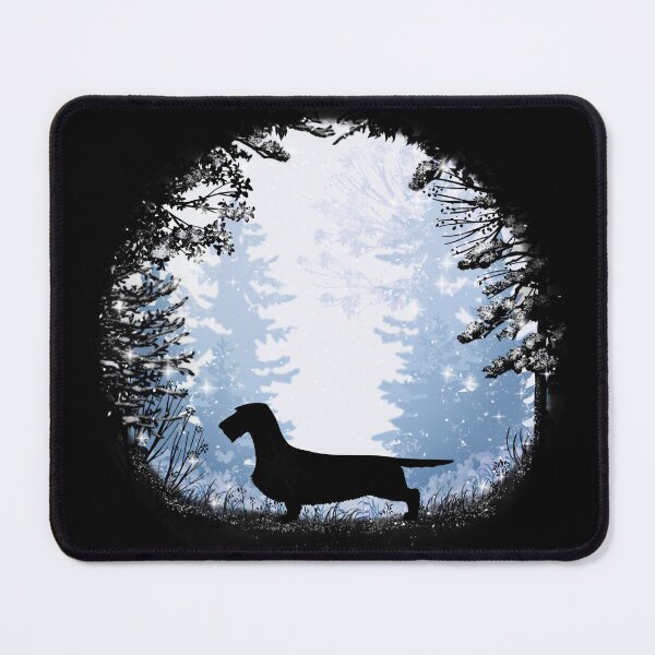 Item preview, “First Snow” Dachshund (wirehaired) designed and sold by Spinyflowerart.