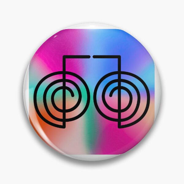 Item preview, Karuna Reiki Kriya Symbol on a Vibrantly Multicolored Background for Healing designed and sold by Fredster1966.