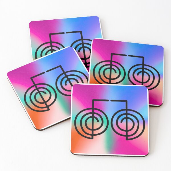 Item preview, Karuna Reiki Kriya Symbol on a Vibrantly Multicolored Background for Healing designed and sold by Fredster1966.