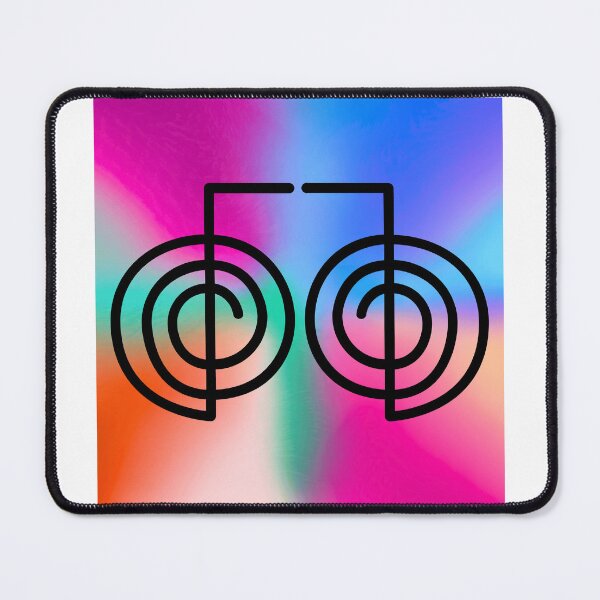Item preview, Karuna Reiki Kriya Symbol on a Vibrantly Multicolored Background for Healing designed and sold by Fredster1966.