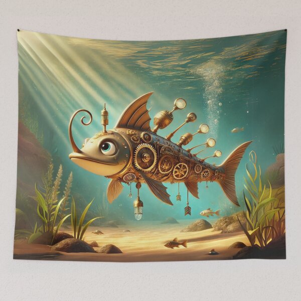 Item preview, Steampunk Lake Sturgeon designed and sold by Sillytoe.