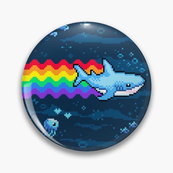 Item preview, Under the Sea Pride Flag Shark Pixel Art designed and sold by HeatherUnderground.