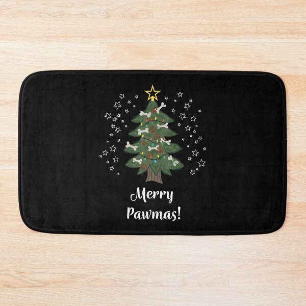 Item preview, Merry Pawmas [Black] Christmas Card designed and sold by Daniel Bevis Design.
