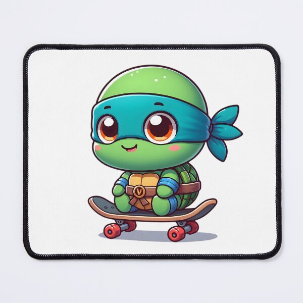 Item preview, Cute Baby TMNT Ninja Turtle Leonardo Skateboarding designed and sold by Delamoon.