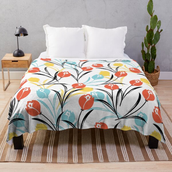 Item preview, Vibrant Tulip Pattern Floral Design on White designed and sold by FlinArt.